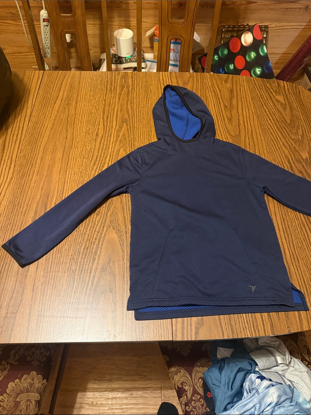 Old Navy Navy Blue Hooded Active Pullover